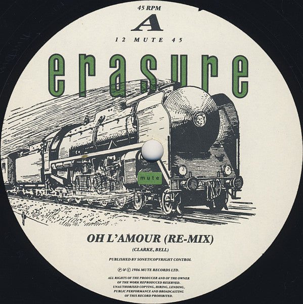 Erasure – Oh L'Amour 12" vinyl record, image 3 of 4