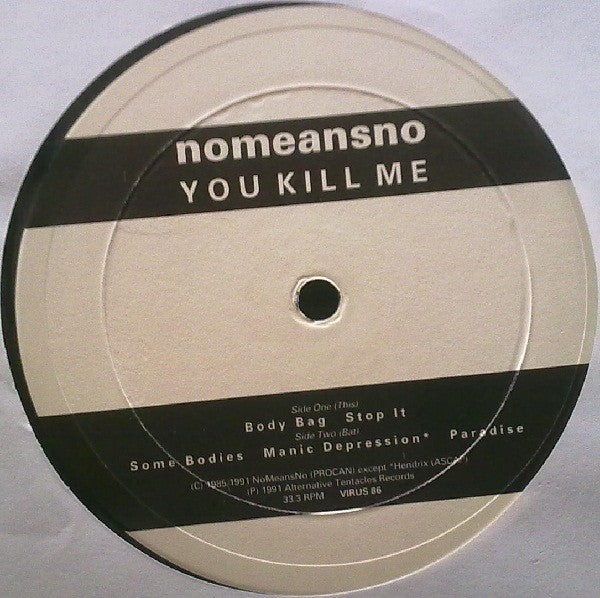 Nomeansno – You Kill Me 12" vinyl record, image 3 of 8