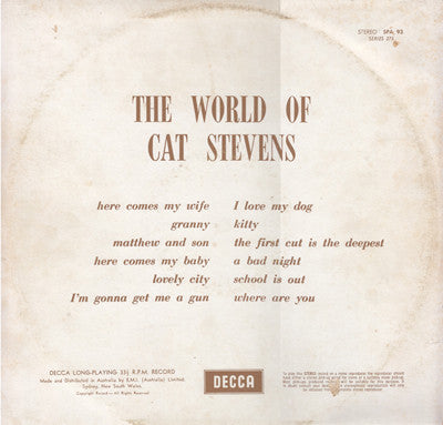 Cat Stevens – The World Of Cat Stevens LP vinyl record, image 2 of 3