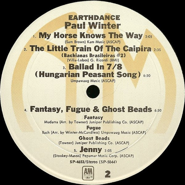Paul Winter – Earthdance LP vinyl record, image 4 of 4