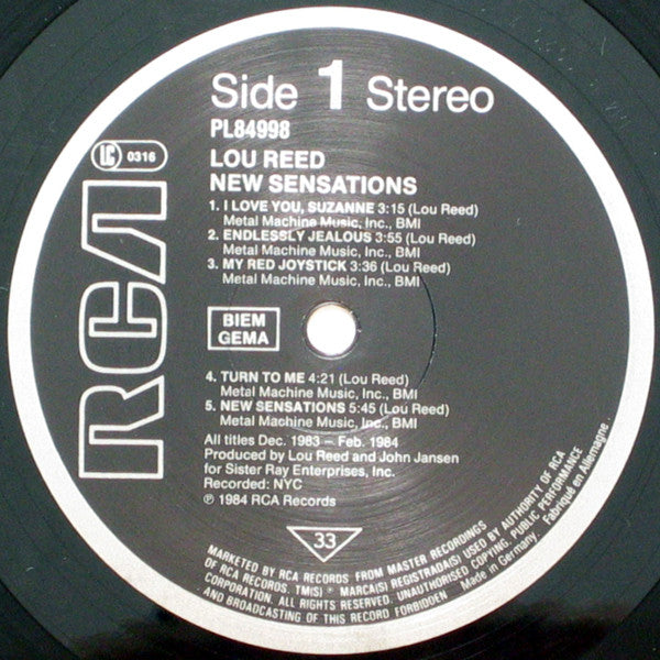 Lou Reed – New Sensations LP vinyl record, image 3 of 6