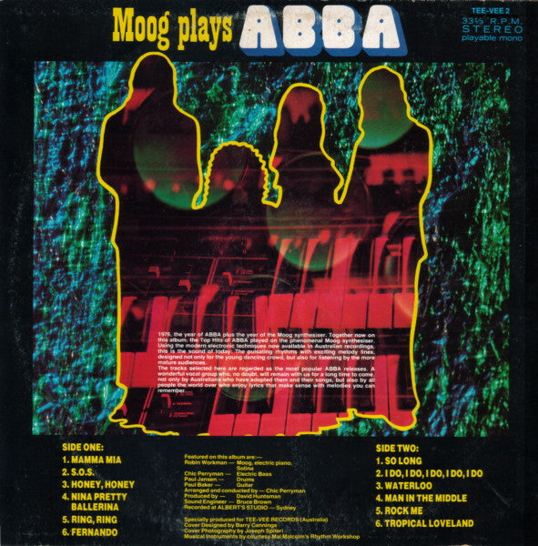 Moog And Guitars – Plays ABBA LP vinyl record, image 2 of 4