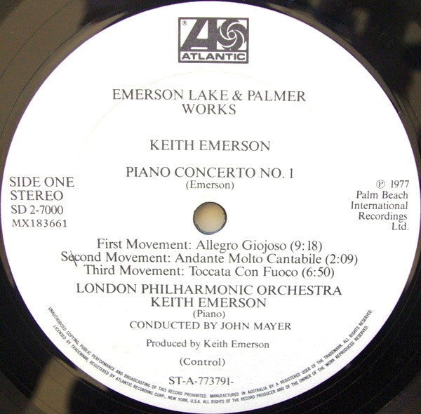 Emerson, Lake & Palmer – Works (Volume 1) (2xLP) LP vinyl record, image 3 of 6