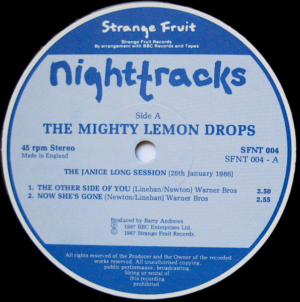 The Mighty Lemon Drops – The Janice Long Session 12" vinyl record, image 2 of 3
