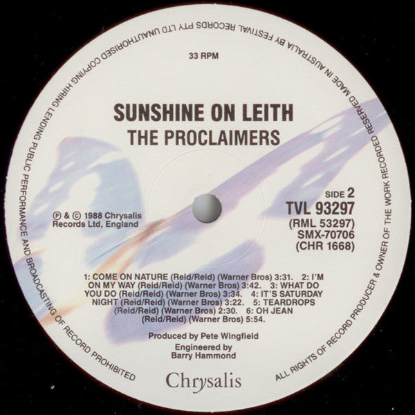 The Proclaimers – Sunshine On Leith LP vinyl record, image 6 of 6
