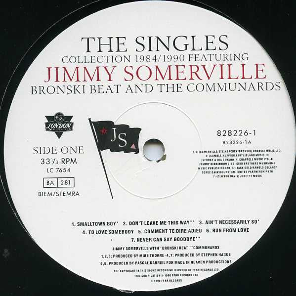 Jimmy Somerville, Bronski Beat, The Communards – The Singles Collection 1984/1990 LP vinyl record, image 3 of 6