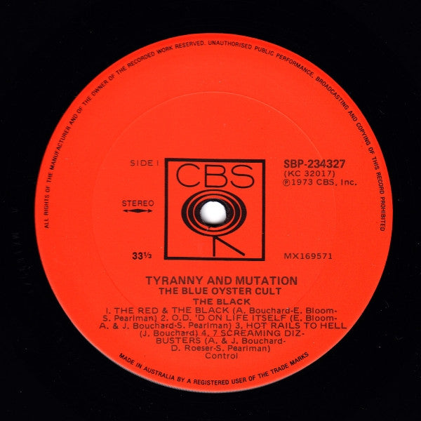 Blue Öyster Cult – Tyranny And Mutation LP vinyl record, image 3 of 4