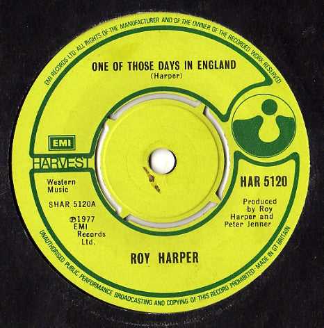 Roy Harper – One Of Those Days In England 7" vinyl record, image 3 of 4