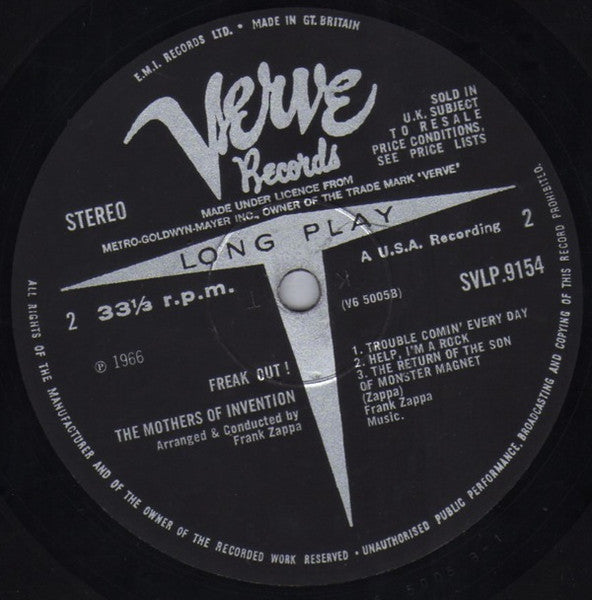 The Mothers – Freak Out! LP vinyl record, image 4 of 4