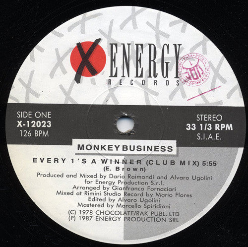 Monkey Business – Every 1's A Winner 12" vinyl record, image 3 of 4