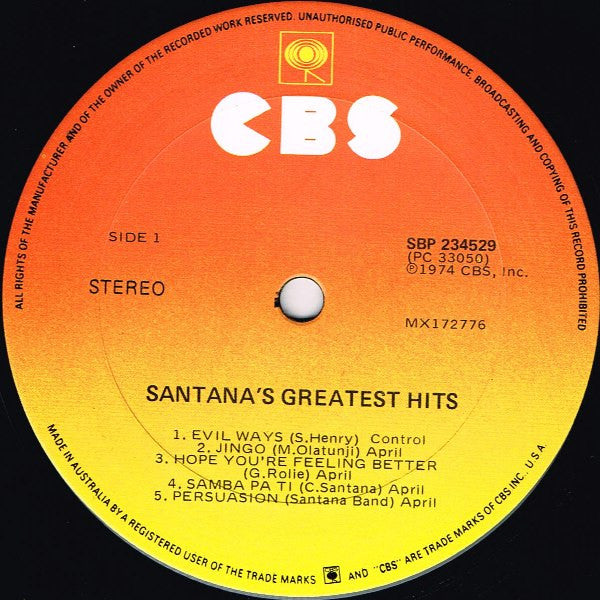Santana – Santana's Greatest Hits LP vinyl record, image 5 of 6