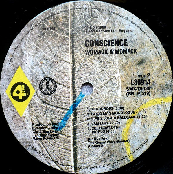 Womack & Womack – Conscience LP vinyl record, image 4 of 6