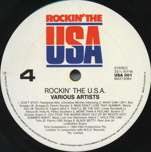 Various – Rockin' The USA (2xLP) LP vinyl record, image 9 of 9