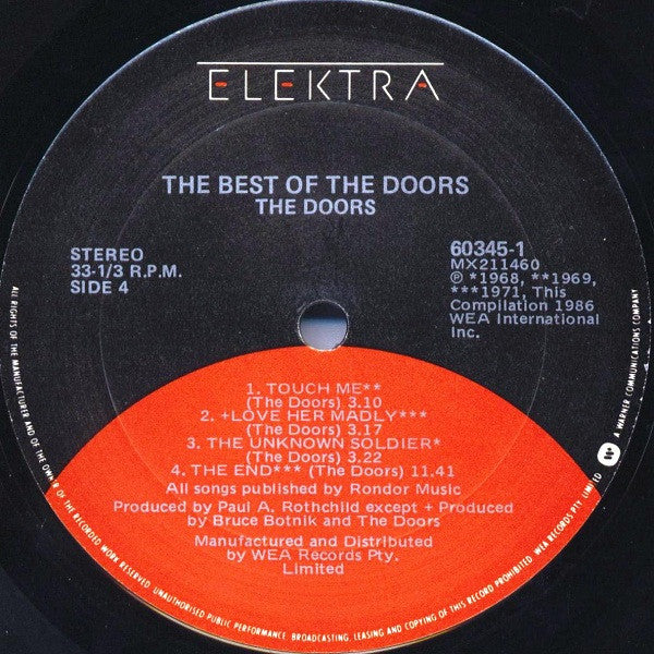 The Doors – The Best Of The Doors (2xLP) LP vinyl record, image 7 of 7