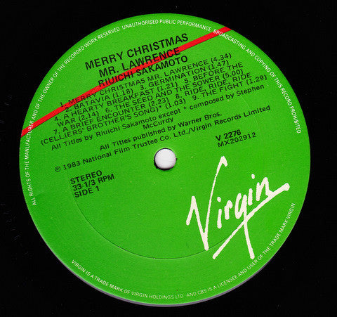 Ryuichi Sakamoto – Merry Christmas Mr. Lawrence LP vinyl record, image 3 of 4