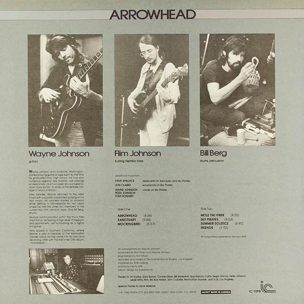 Wayne Johnson Trio – Arrowhead LP vinyl record, image 2 of 4