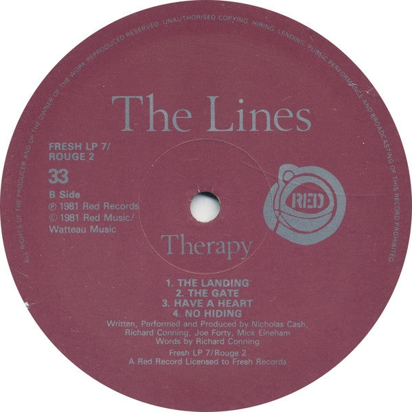 The Lines – Therapy LP vinyl record, image 4 of 5