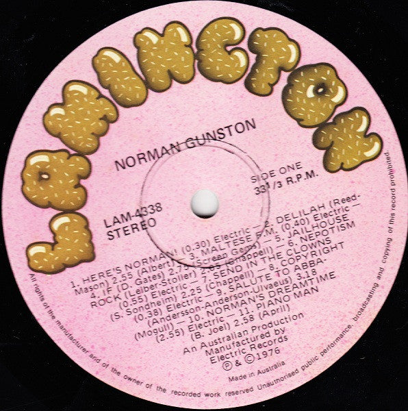Norman Gunston – The Popular Ballad Animal LP vinyl record, image 3 of 4