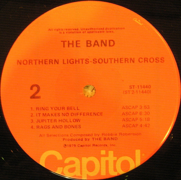 The Band – Northern Lights-Southern Cross LP vinyl record, image 4 of 6