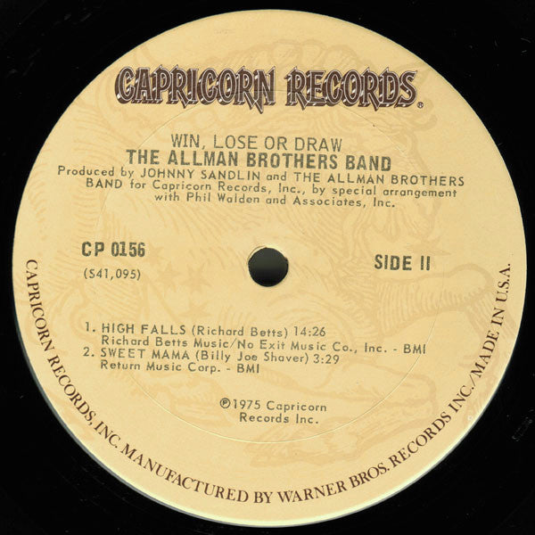 The Allman Brothers Band – Win, Lose Or Draw LP vinyl record, image 6 of 7