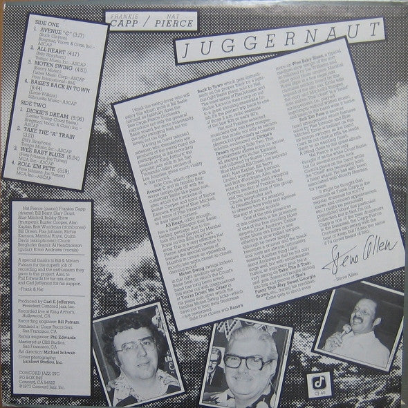 Frank Capp, Nat Pierce – Juggernaut LP vinyl record, image 2 of 4
