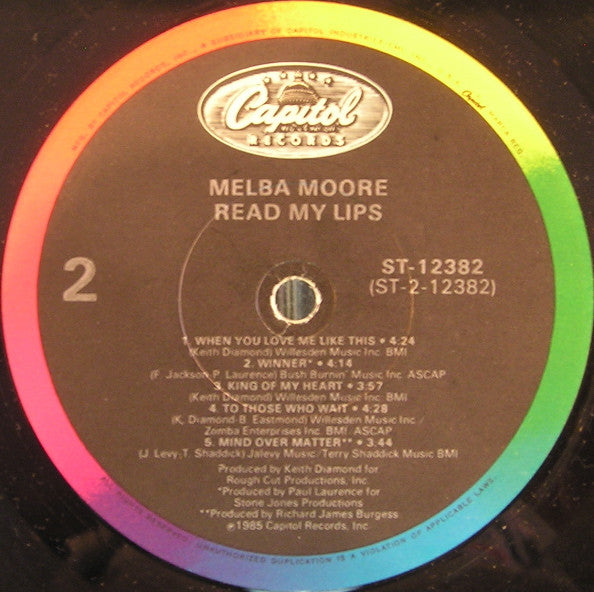 Melba Moore – Read My Lips LP vinyl record, image 4 of 6