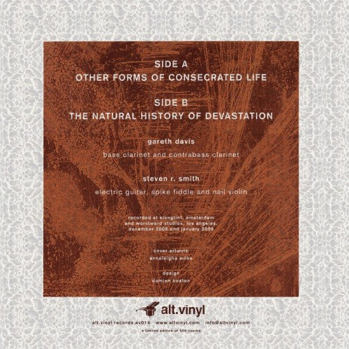 Gareth Davis, Steven R. Smith – The Line Across LP vinyl record, image 2 of 2