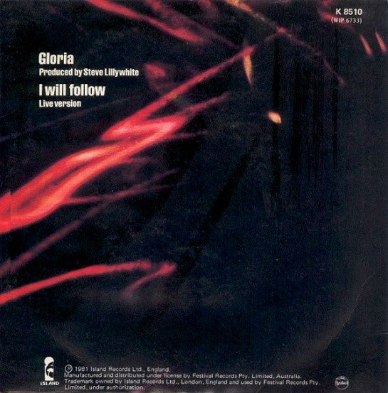 U2 – Gloria 7" vinyl record, image 2 of 5