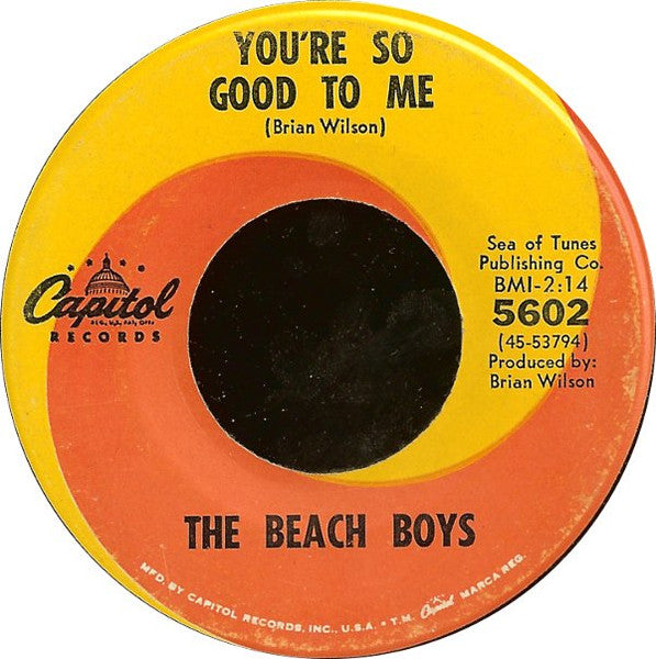 The Beach Boys – Sloop John B / You're So Good To Me 7" vinyl record, image 4 of 4