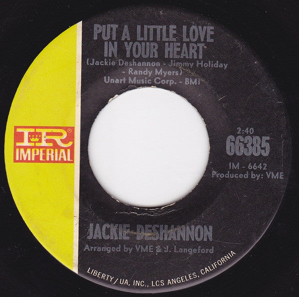 Jackie DeShannon – Put A Little Love In Your Heart 7" vinyl record, image 1 of 2