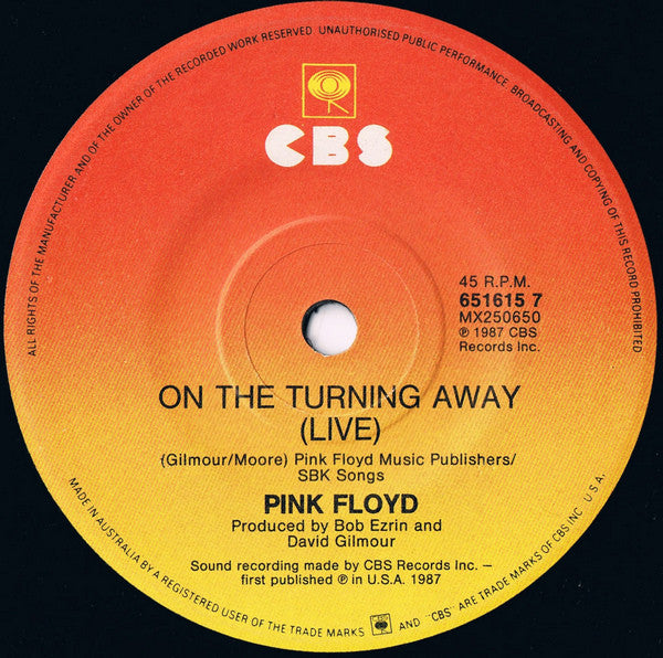 Pink Floyd – The Dogs Of War 7" vinyl record, image 2 of 3