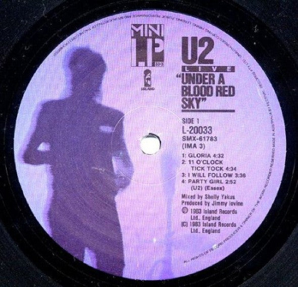 U2 – Under A Blood Red Sky (Live) LP vinyl record, image 3 of 6