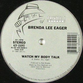 Brenda Lee Eager – Watch My Body Talk 12" vinyl record