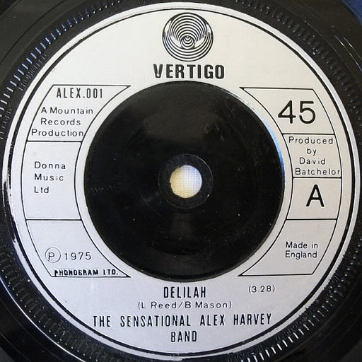 The Sensational Alex Harvey Band – Delilah 7" vinyl record, image 1 of 3
