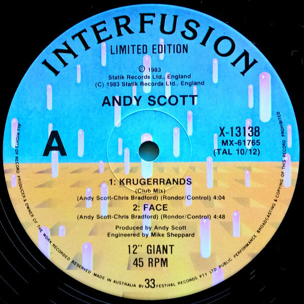 Andy Scott – Krugerrands 12" vinyl record, image 3 of 4
