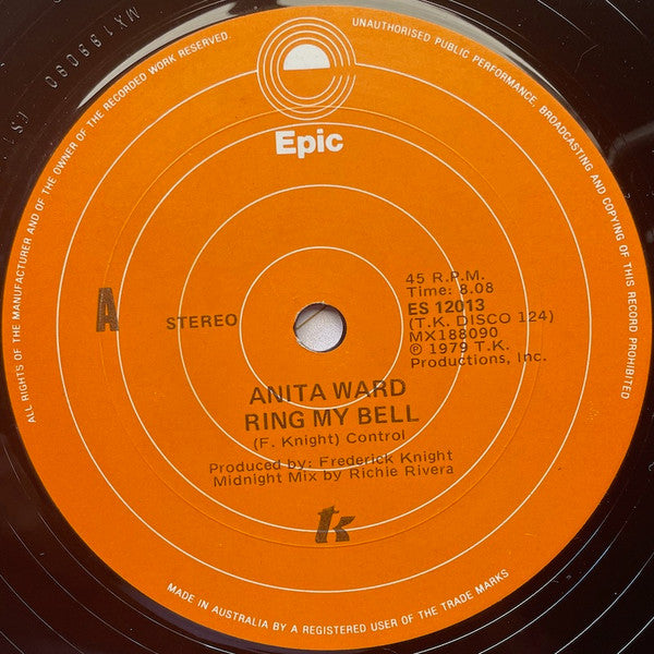 Anita Ward – Ring My Bell 12" vinyl record, image 2 of 3