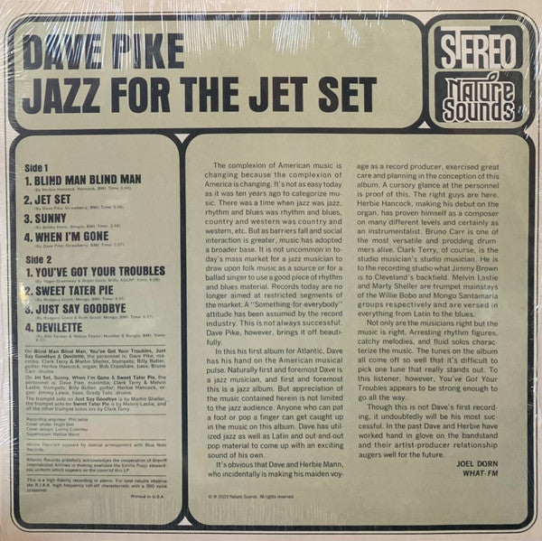 Dave Pike – Jazz For The Jet Set LP vinyl record, image 2 of 4