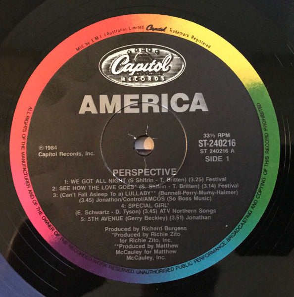 America – Perspective LP vinyl record, image 4 of 4