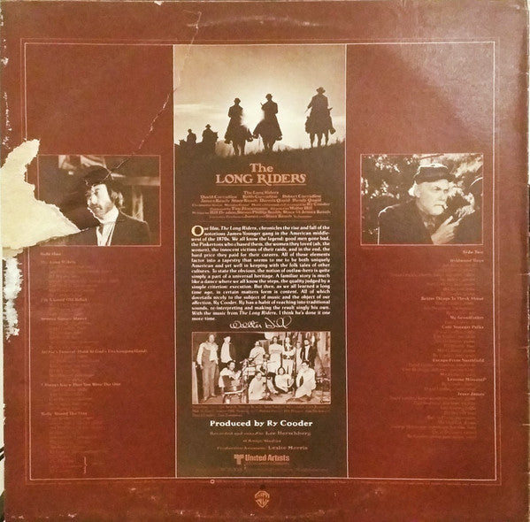 Ry Cooder – The Long Riders (Original Sound Track) LP vinyl record, image 2 of 4