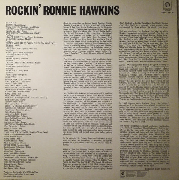 Ronnie Hawkins – Rockin' LP vinyl record, image 2 of 4