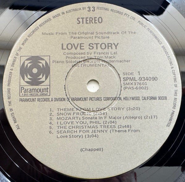Francis Lai – Love Story - Music From The Original Soundtrack Of The Paramount Picture LP vinyl record, image 3 of 4