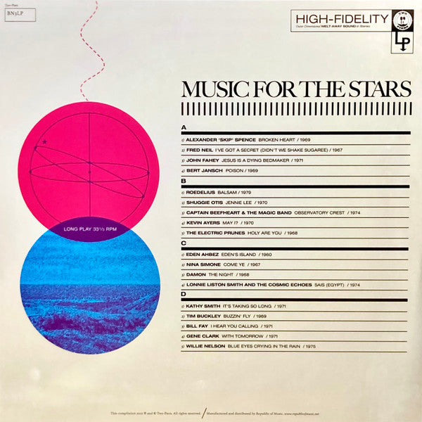Various – Music For The Stars (Celestial Music 1960-1979) (2xLP) LP vinyl record, image 3 of 3