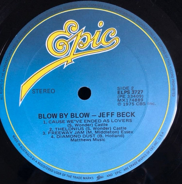 Jeff Beck – Blow By Blow LP vinyl record, image 4 of 4