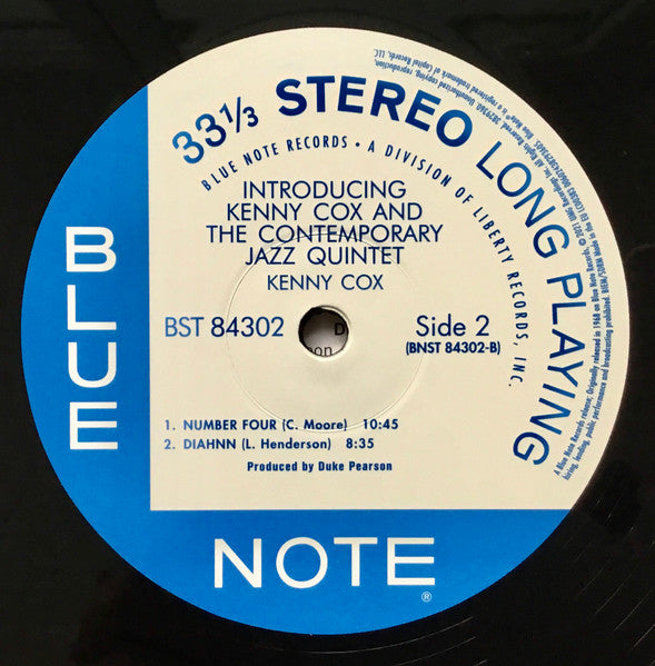 Kenny Cox, The Contemporary Jazz Quintet – Introducing Kenny Cox And The Contemporary Jazz Quintet LP vinyl record, image 5 of 5