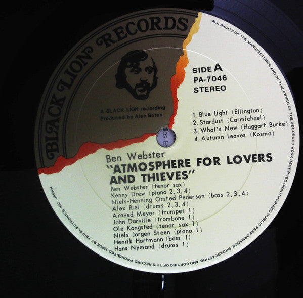 Ben Webster – Atmosphere For Lovers And Thieves LP vinyl record, image 5 of 7