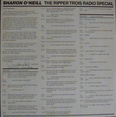 Sharon O'Neill – The Ripper Trois Radio Special LP vinyl record, image 3 of 9