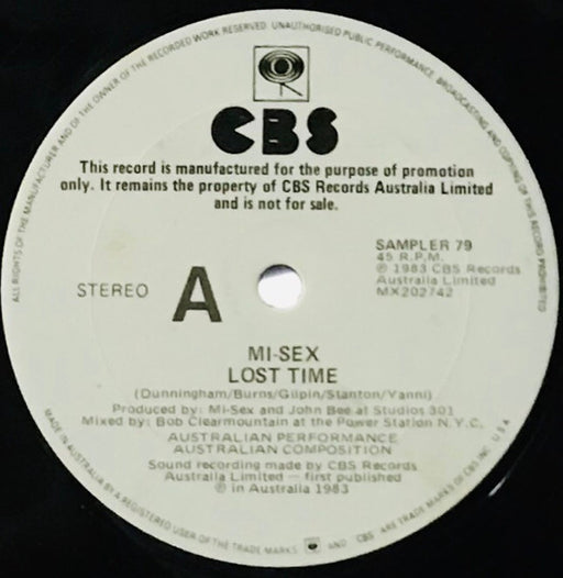 Mi-Sex – Lost Time 12" vinyl record, image 1 of 2