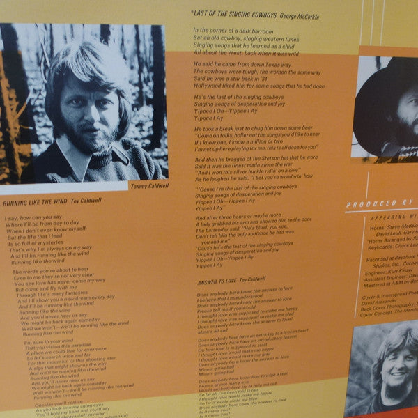 The Marshall Tucker Band – Running Like The Wind LP vinyl record, image 2 of 6