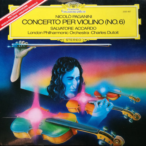 Niccolò Paganini, Salvatore Accardo, London Philharmonic Orchestra, Charles Dutoit – Concerto Per Violino (No. 6) LP vinyl record, image 1 of 5
