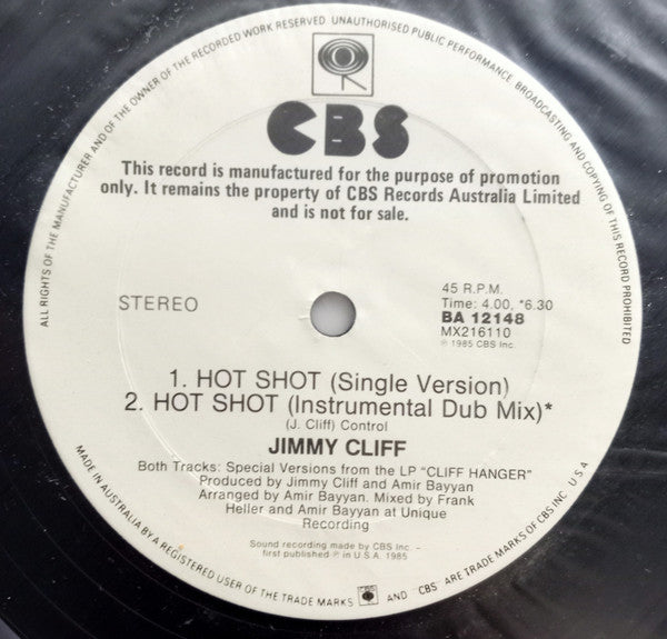 Jimmy Cliff – Hot Shot 12" vinyl record, image 4 of 4